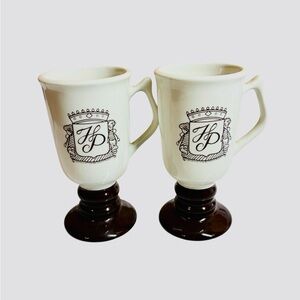 Vintage Hall Hotel Piccadilly NY 2 Coffee Mugs 1968
